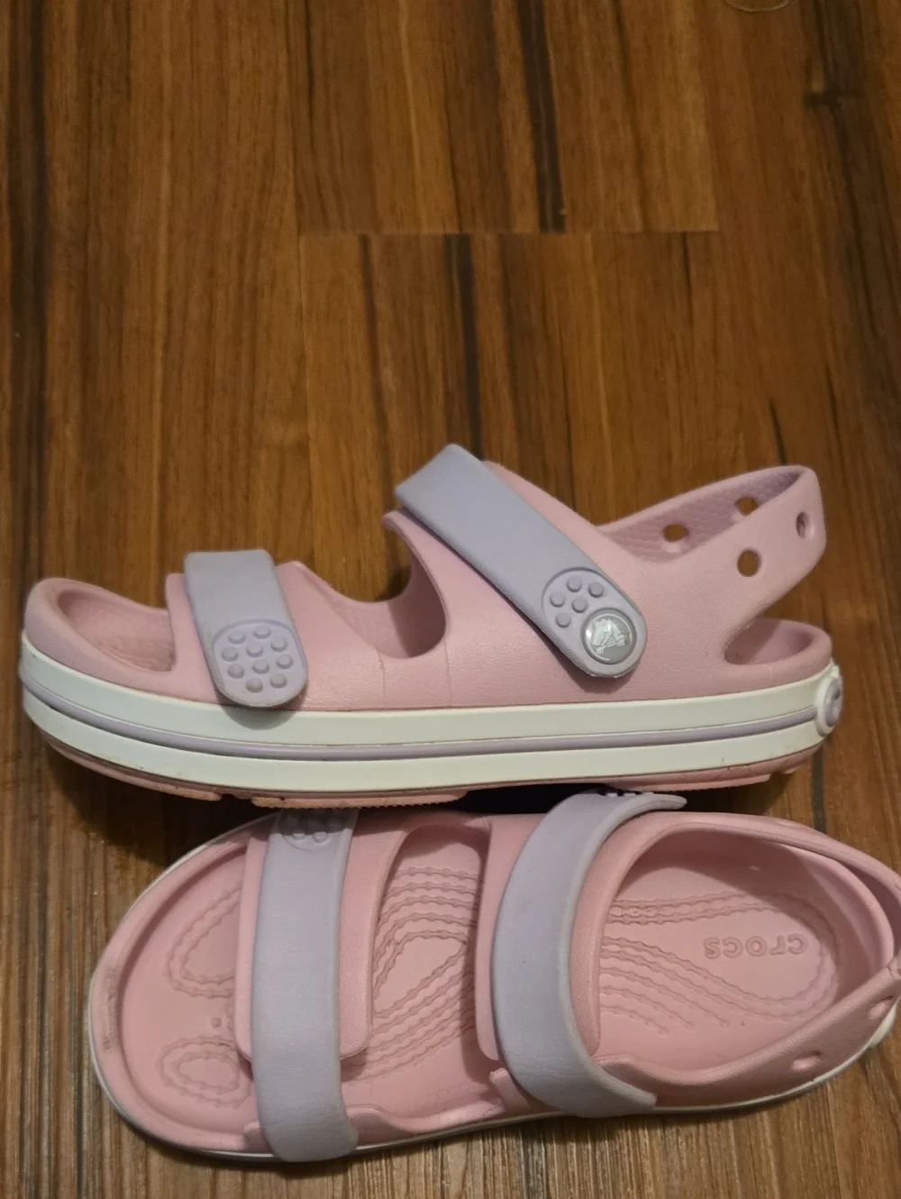 Crocs Kids' Pink Two-Strap Sandals Size 11